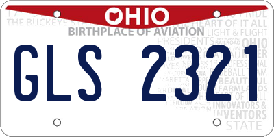 OH license plate GLS2321