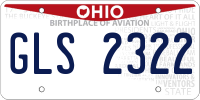 OH license plate GLS2322