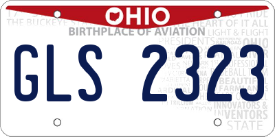 OH license plate GLS2323