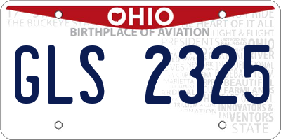 OH license plate GLS2325