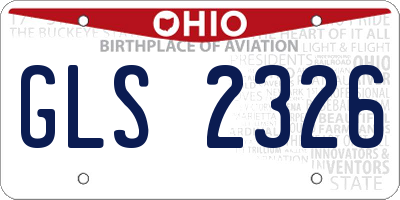 OH license plate GLS2326