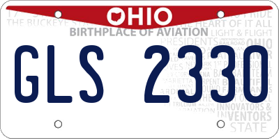 OH license plate GLS2330