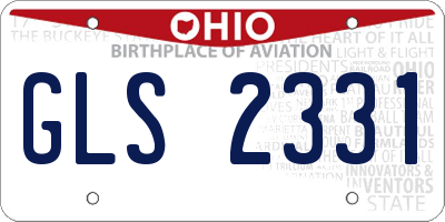 OH license plate GLS2331