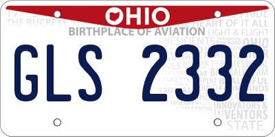 OH license plate GLS2332