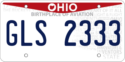 OH license plate GLS2333