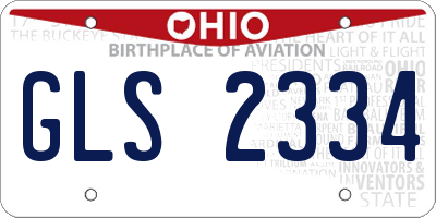 OH license plate GLS2334