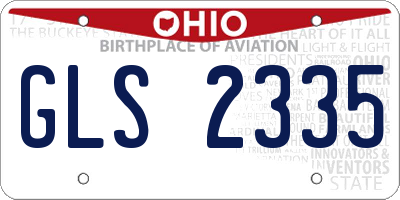 OH license plate GLS2335