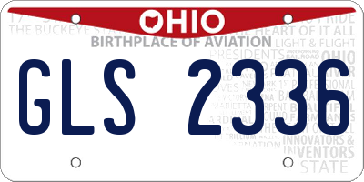 OH license plate GLS2336
