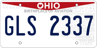 OH license plate GLS2337