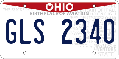 OH license plate GLS2340