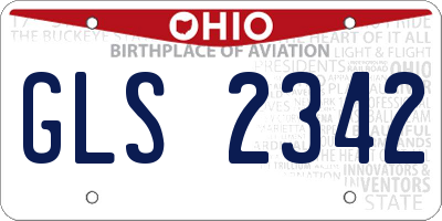 OH license plate GLS2342