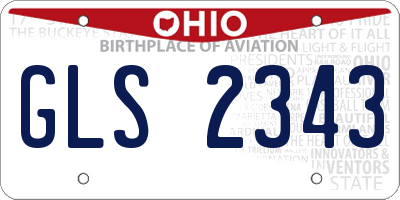 OH license plate GLS2343