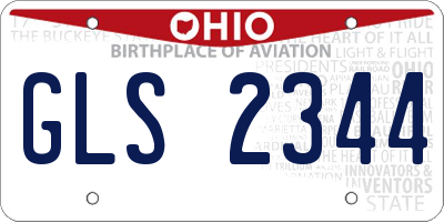 OH license plate GLS2344