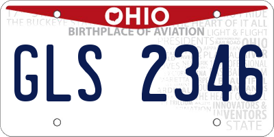 OH license plate GLS2346