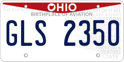OH license plate GLS2350
