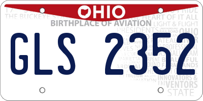 OH license plate GLS2352