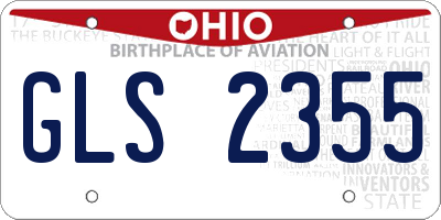 OH license plate GLS2355