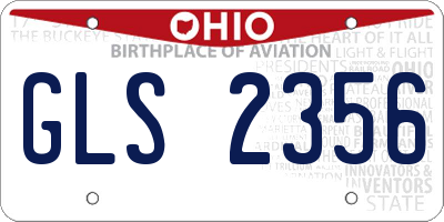 OH license plate GLS2356
