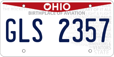 OH license plate GLS2357
