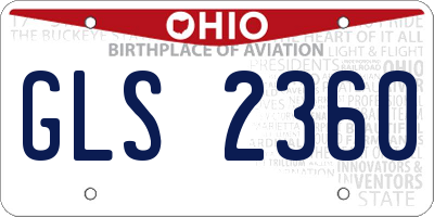 OH license plate GLS2360