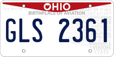 OH license plate GLS2361