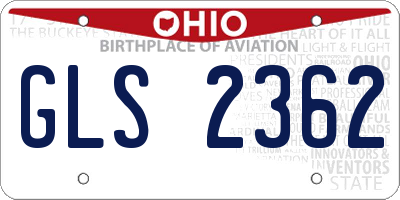OH license plate GLS2362