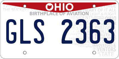 OH license plate GLS2363