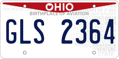 OH license plate GLS2364