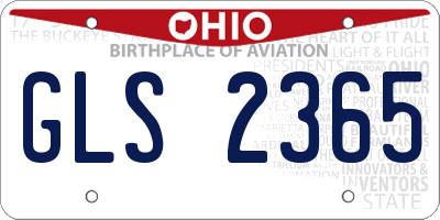 OH license plate GLS2365