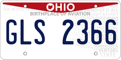 OH license plate GLS2366