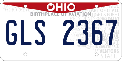 OH license plate GLS2367