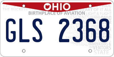 OH license plate GLS2368