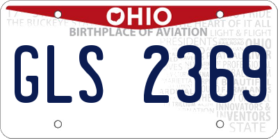 OH license plate GLS2369