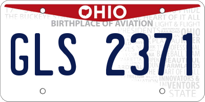 OH license plate GLS2371