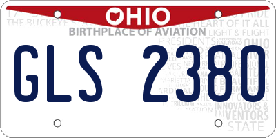 OH license plate GLS2380