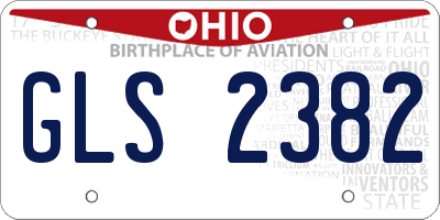 OH license plate GLS2382