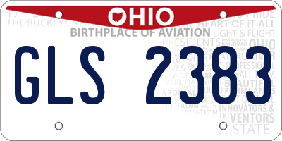 OH license plate GLS2383