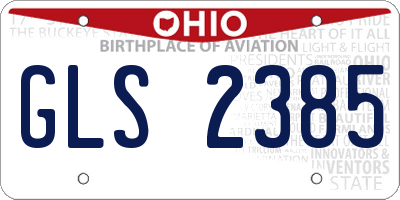 OH license plate GLS2385