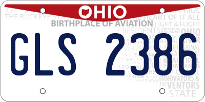 OH license plate GLS2386