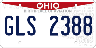 OH license plate GLS2388
