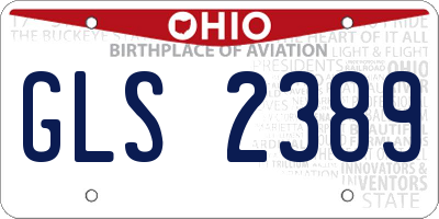 OH license plate GLS2389