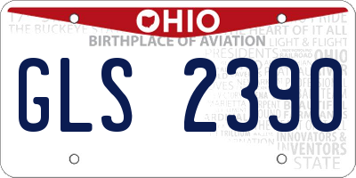 OH license plate GLS2390