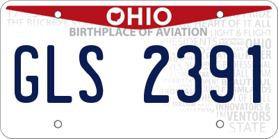 OH license plate GLS2391
