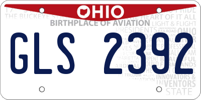 OH license plate GLS2392