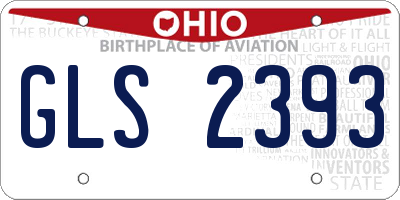 OH license plate GLS2393