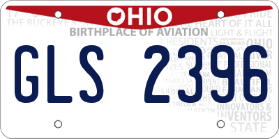 OH license plate GLS2396