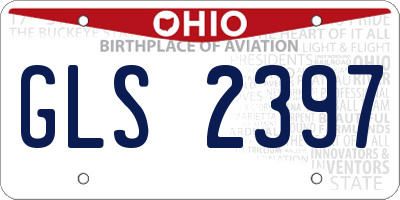 OH license plate GLS2397