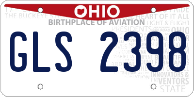 OH license plate GLS2398