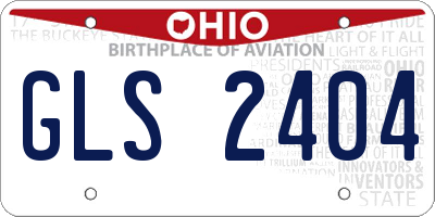OH license plate GLS2404