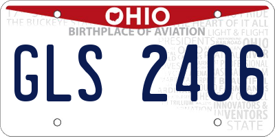 OH license plate GLS2406
